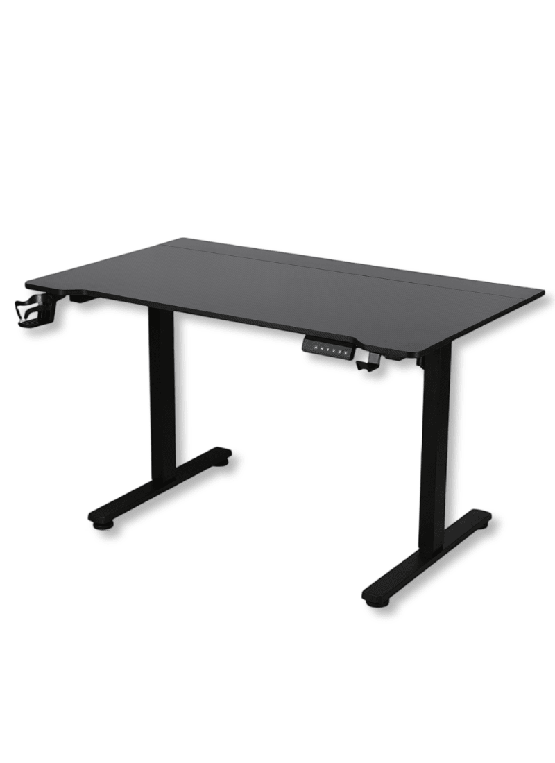 MUSSO RG75 Split Electric Height-Adjustable Gaming Desk, Carbon Fiber, Monitor Arm Compatible