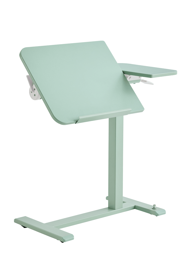 MUSSO D5 Ergonomic Double-Sided Rotating Desk - Adjustable Pneumatic Lift Mobile Laptop Table