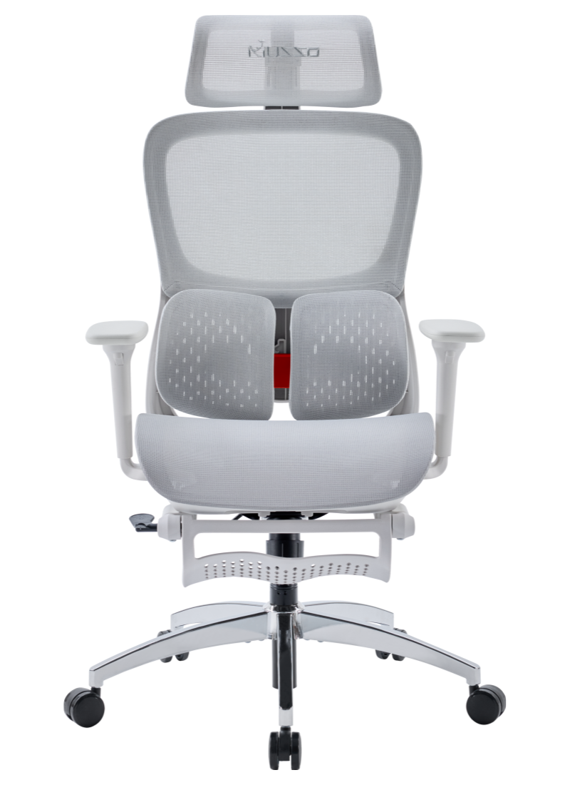 MUSSO E70 Ergonomic Office Chair with Footrest Breathable Mesh Adjustable Lumbar Support for Home Office & Gaming