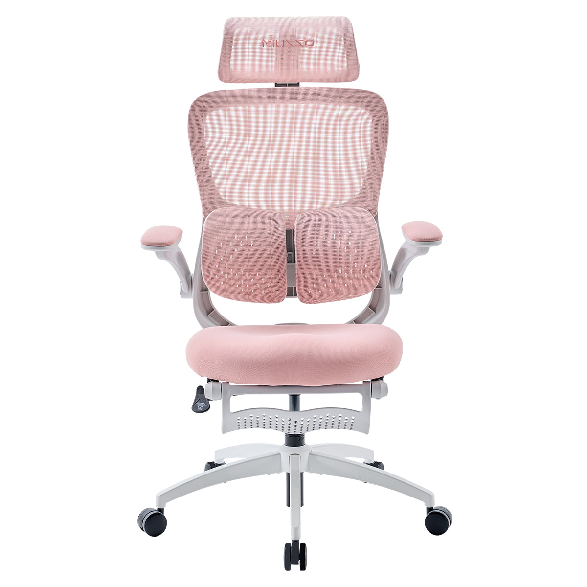MUSSO E70 Ergonomic Office Chair with Footrest Breathable Mesh Adjustable Lumbar Support for Home Office & Gaming