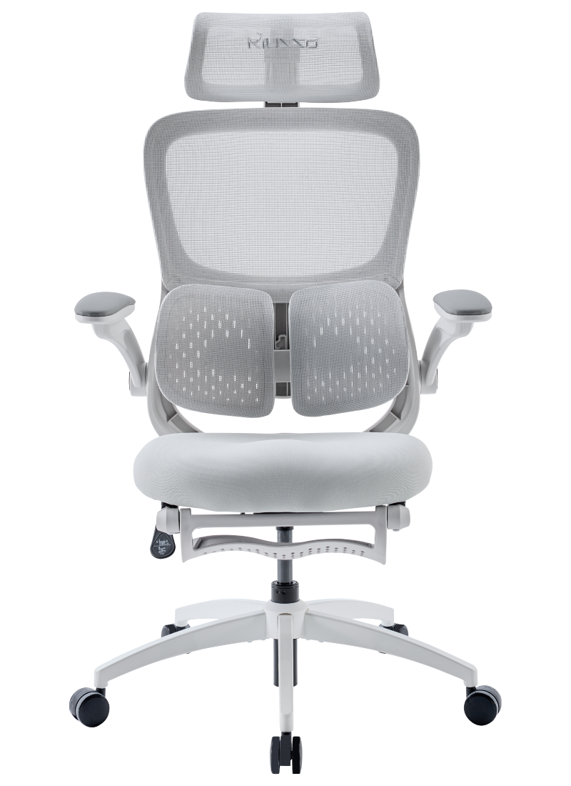 MUSSO E70 Ergonomic Office Chair with Footrest Breathable Mesh Adjustable Lumbar Support for Home Office & Gaming
