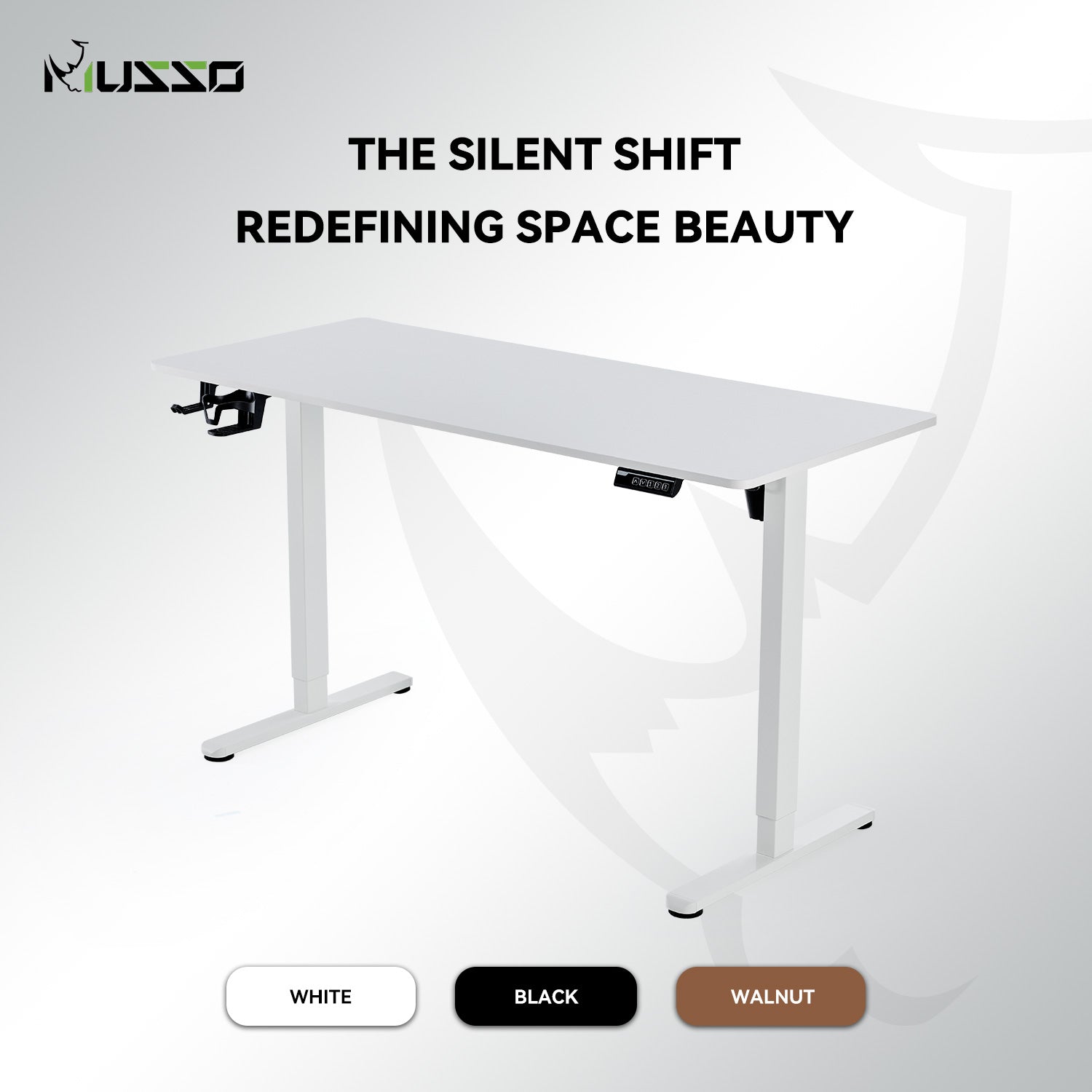 MUSSO RO3 Height Adjustable Standing Desk Ergonomic Sit Stand Desk Modern Office Desk
