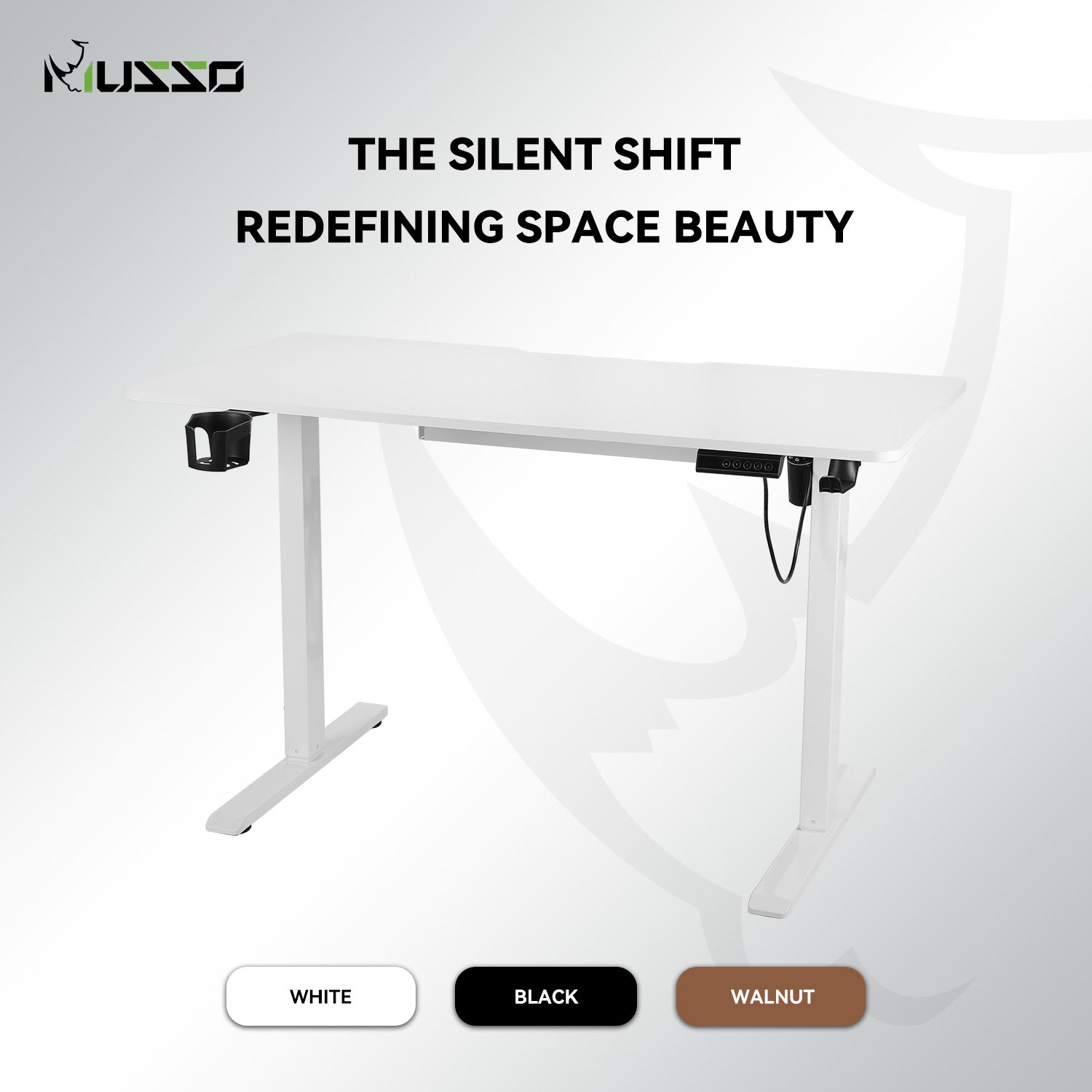 MUSSO RO3 Height Adjustable Standing Desk Ergonomic Sit Stand Desk Modern Office Desk