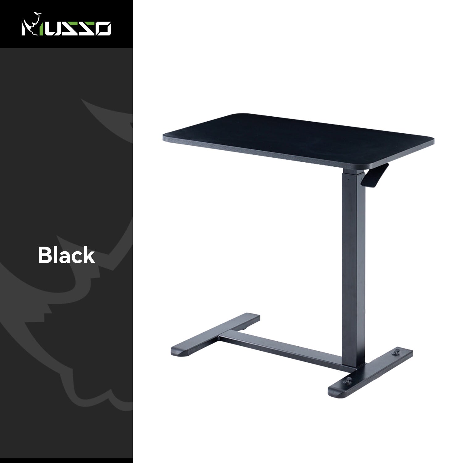 MUSSO D5 Ergonomic Double-Sided Rotating Desk - Adjustable Pneumatic Lift Mobile Laptop Table