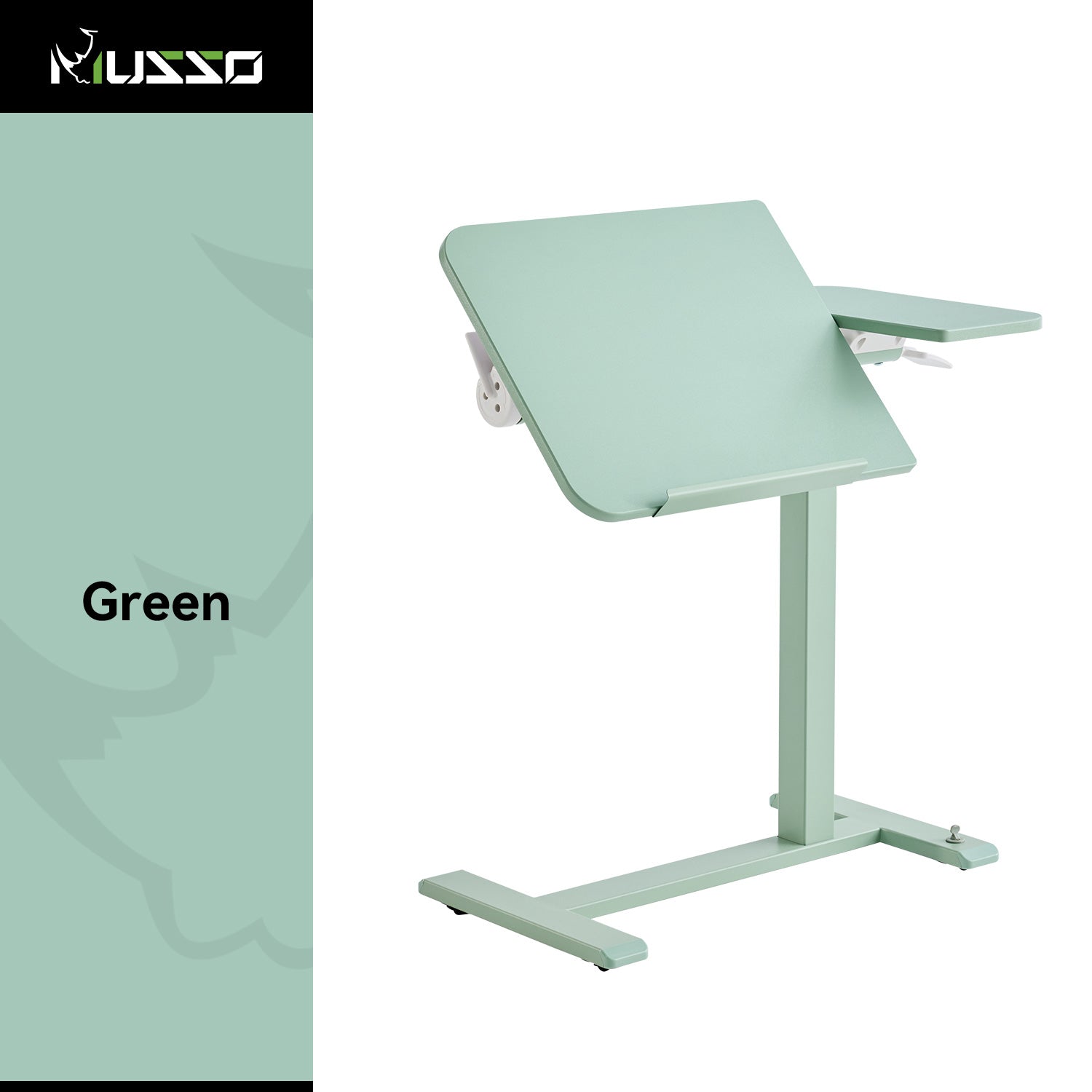 MUSSO D5 Ergonomic Double-Sided Rotating Desk - Adjustable Pneumatic Lift Mobile Laptop Table