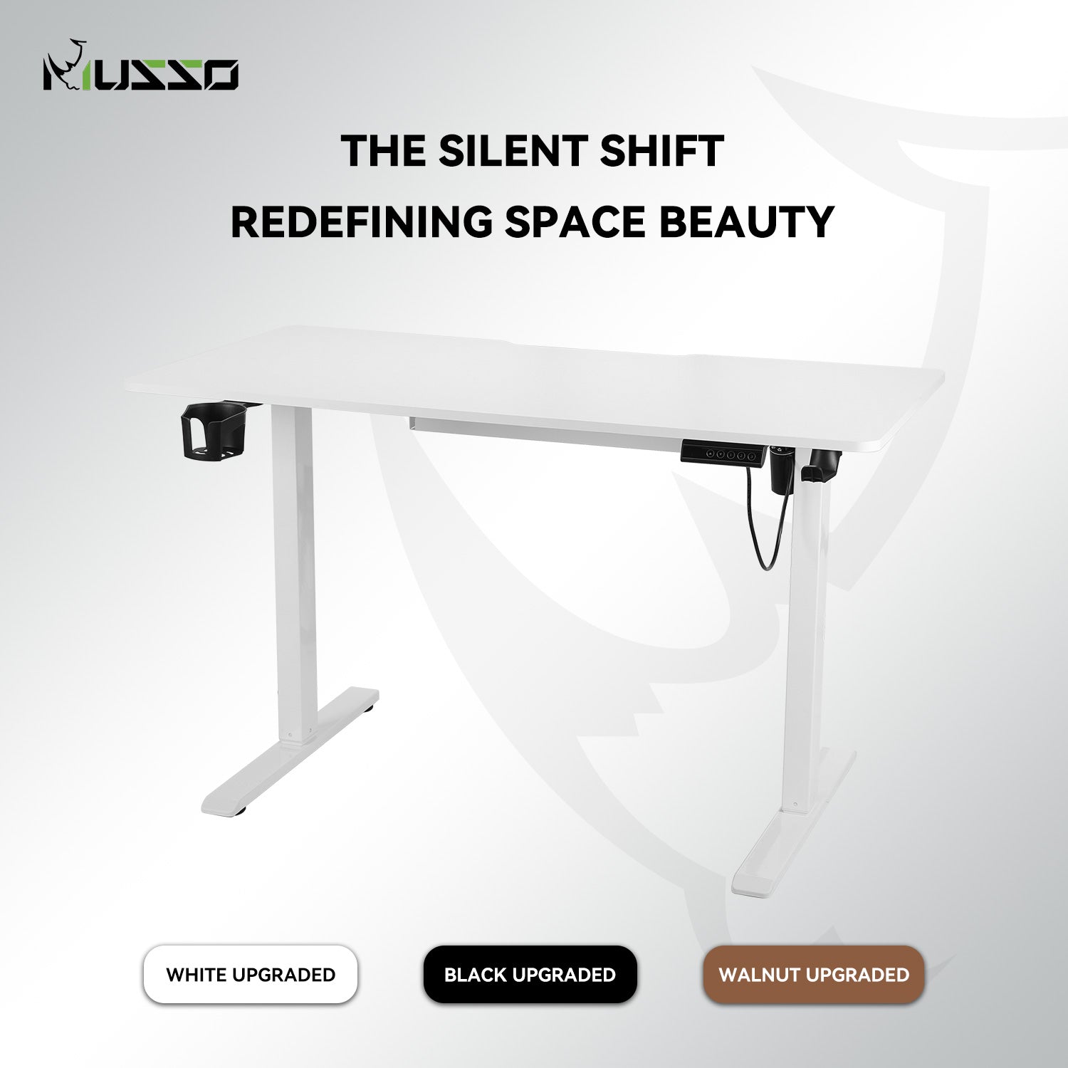 MUSSO RO3 Height Adjustable Standing Desk Ergonomic Sit Stand Desk Modern Office Desk